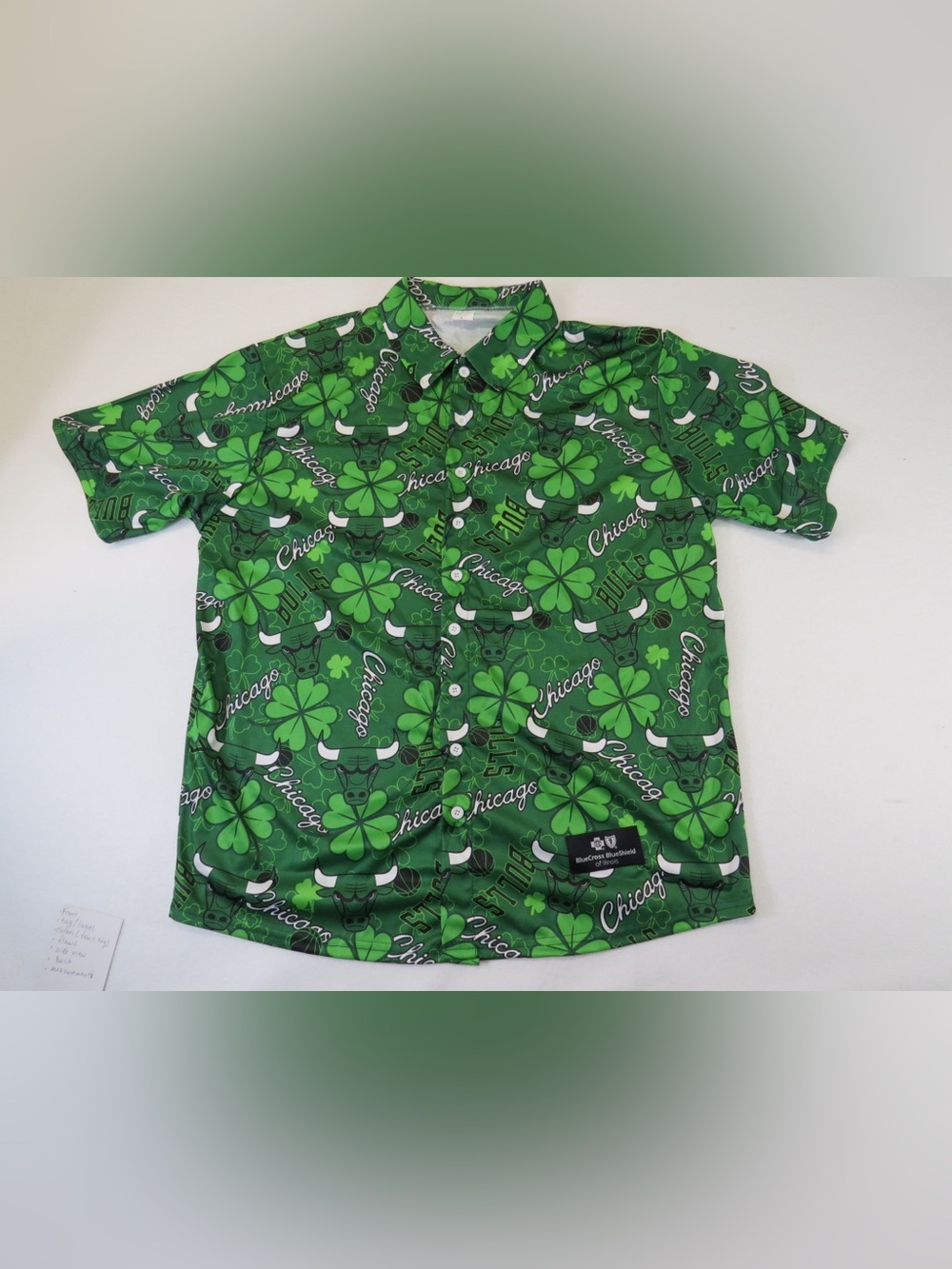 Chicago Bulls St. Patrick's Green Button-Up Shirt men’s L